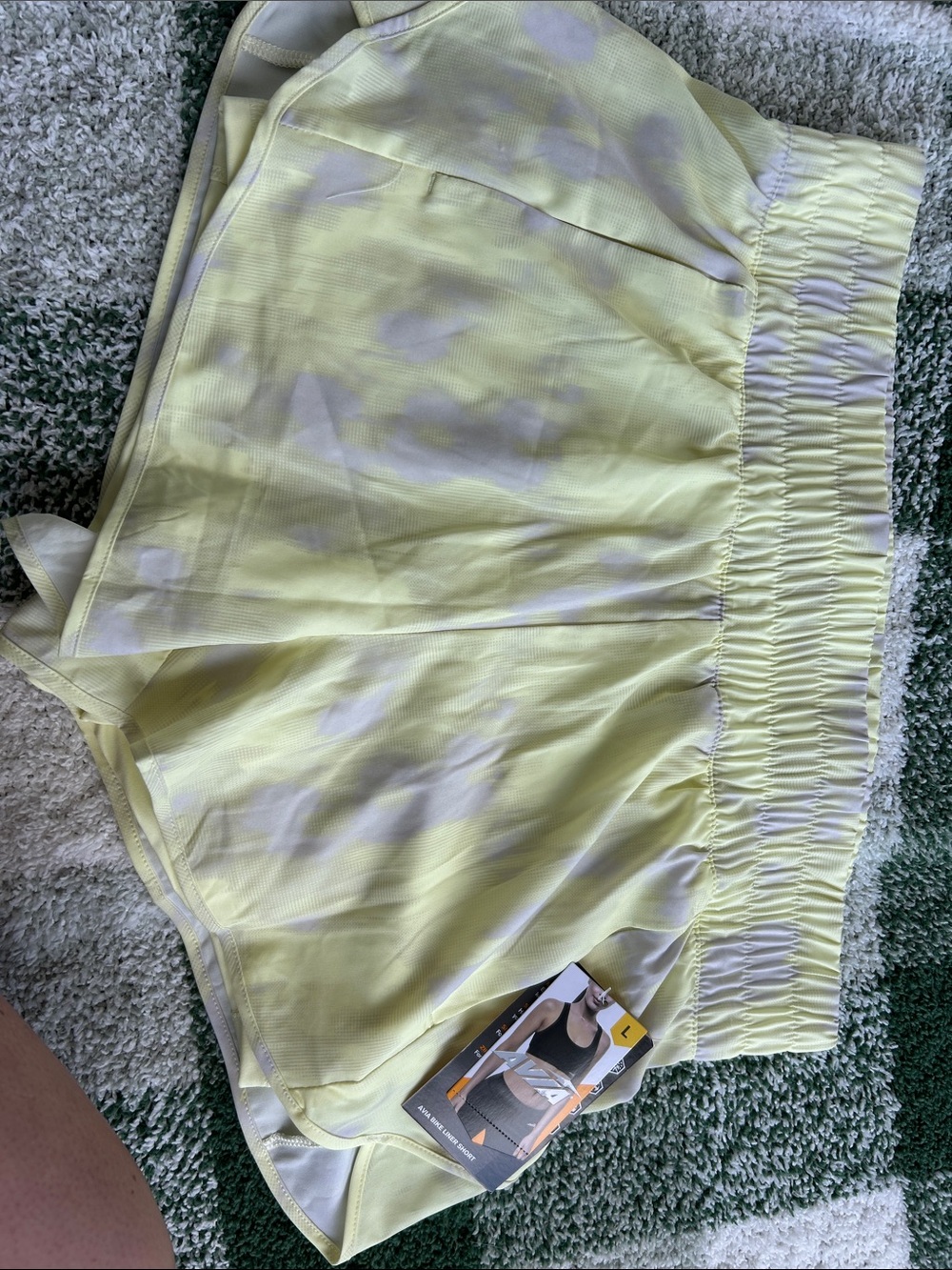 Aviator Nation Pale Yellow Athletic Shorts with White Accents